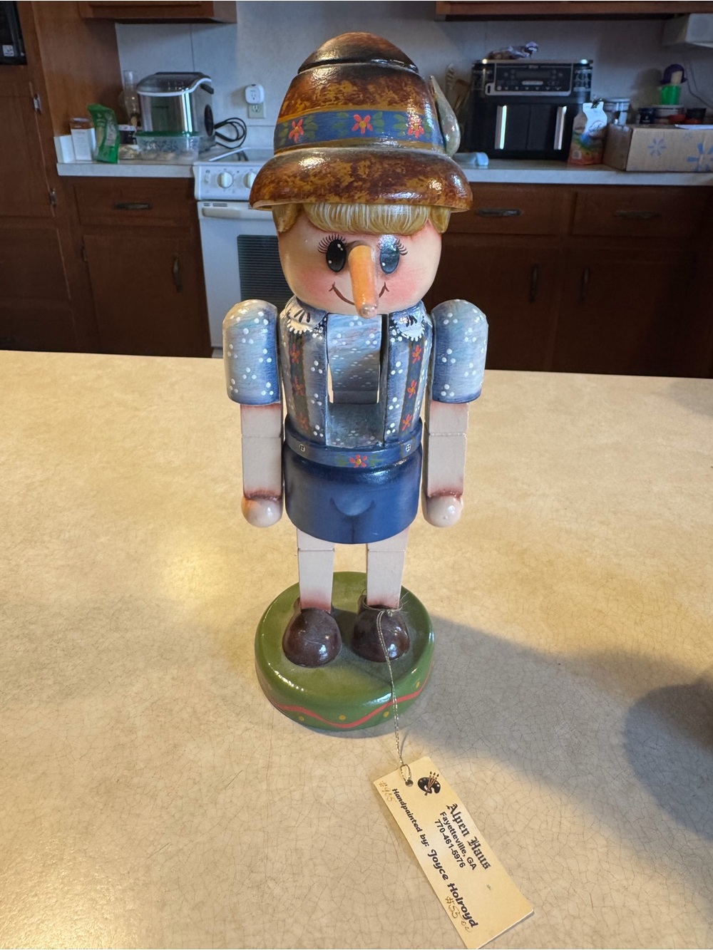 VINTAGE ALPEN HAUS PINOCCHIO NUTCRACKER HAND PAINTED JOYCE HOLROYD LTD EDITION